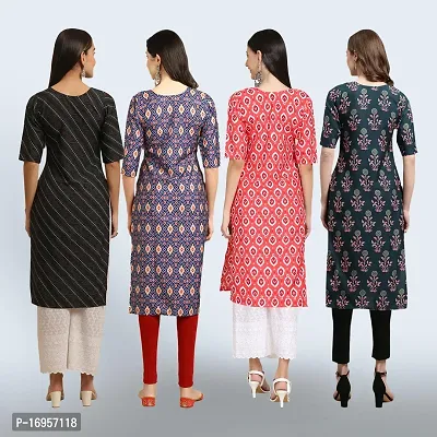 Women Stylish Crepe Straight Kurta-thumb2