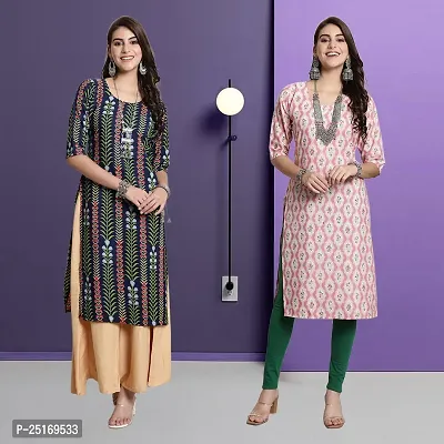 Fancy Crepe Kurtas For Women Pack Of 2