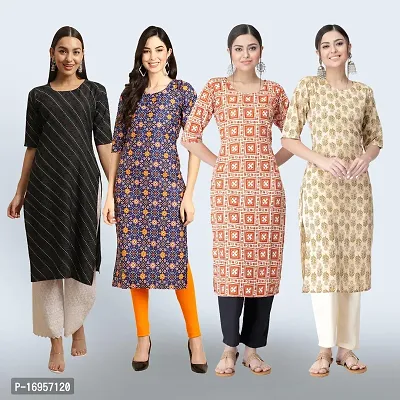 Women Stylish Crepe Straight Kurta