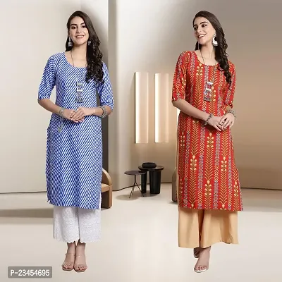 Fancy Rayon Kurtis For Women Pack Of 2