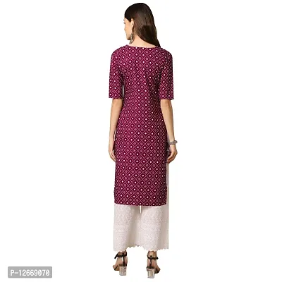 Women Crepe Digital Printed Straight Kurti  Pack of 3-thumb2