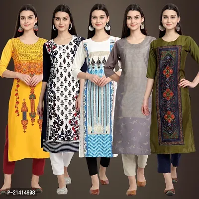 Fancy Crepe Kurtis For Women Pack Of 5