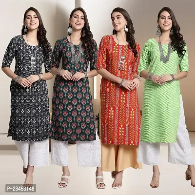 Fancy Crepe Kurtis for Women Pack Of 4-thumb0