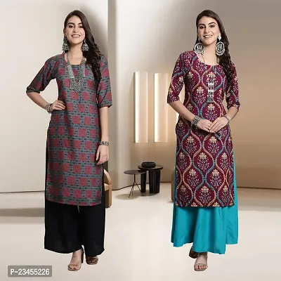 Fancy Rayon Kurtis For Women Pack Of 2