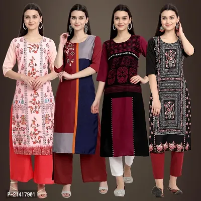 Fancy Crepe Kurtis for Women Pack Of 4