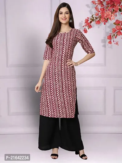 Stylish Crepe Stitched Kurta For Women-thumb0