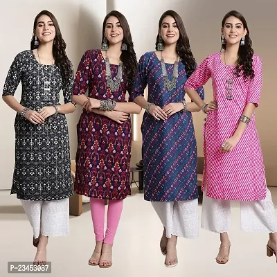 Fancy Crepe Kurtis for Women Pack Of 4