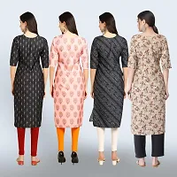 Women Stylish Crepe Straight Kurta-thumb1