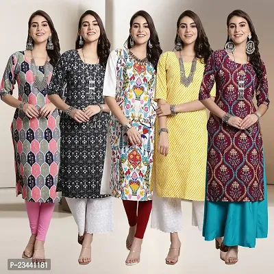 Fancy Crepe Kurtis For Women Pack Of 5