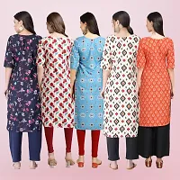 Women Stylish Crepe Printed Straight Kurta-thumb1