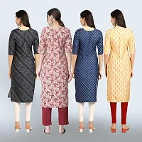 Women Stylish Crepe Straight Kurta-thumb1