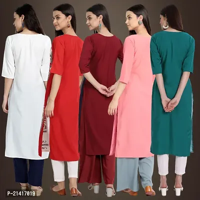 Fancy Crepe Kurtis For Women Pack Of 5-thumb2