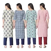 New Crepe Combo Printed Kurtis For Women Pack Of 4-thumb1