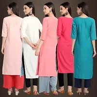 Fancy Crepe Kurtis For Women Pack Of 5-thumb1