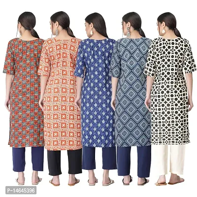 New Crepe Printed Kurtis Combo For Women Pack Of 5-thumb2