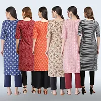 Women Stylish Crepe Printed Straight Kurta Combo-thumb1