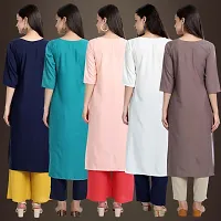 Fancy Crepe Kurtis For Women Pack Of 5-thumb1