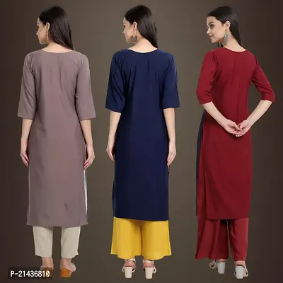 Fancy Crepe Kurtis for Women Pack Of 3-thumb2