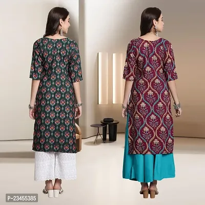 Fancy Rayon Kurtis For Women Pack Of 2-thumb2