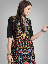 Stylish Crepe Printed Straight Kurta With Pant Set For Women-thumb2