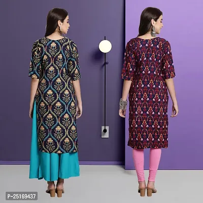 Fancy Crepe Kurtas For Women Pack Of 2-thumb2