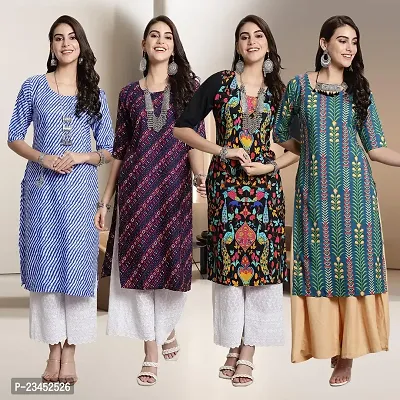 Fancy Crepe Kurtis for Women Pack Of 4