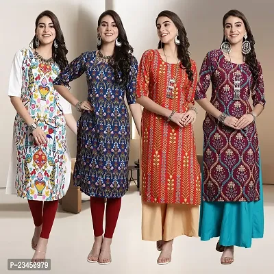 Fancy Crepe Kurtis for Women Pack Of 4