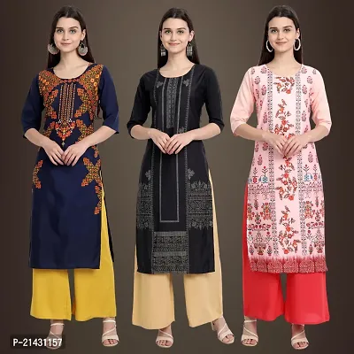 Fancy Crepe Kurtis for Women Pack Of 3-thumb0