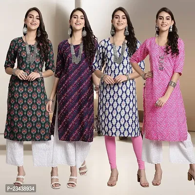 Fancy Crepe Kurtis for Women Pack Of 4-thumb0