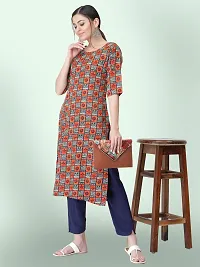 Women Stylish Crepe Printed Straight Kurta-thumb3