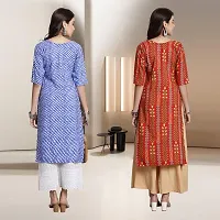 Fancy Rayon Kurtis For Women Pack Of 2-thumb1