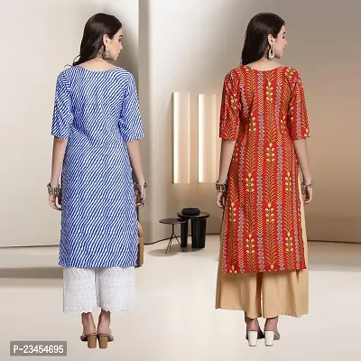 Fancy Rayon Kurtis For Women Pack Of 2-thumb2