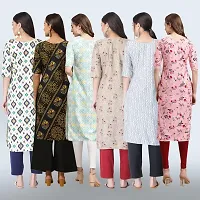 Women Stylish Crepe Printed Straight Kurta Combo-thumb1