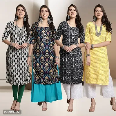 Fancy Crepe Kurtis for Women Pack Of 4-thumb0