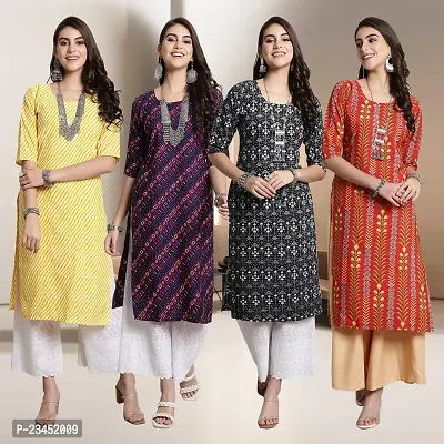 Fancy Crepe Kurtis for Women Pack Of 4-thumb0