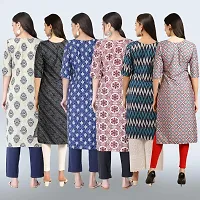 Women Stylish Crepe Printed Straight Kurta Combo-thumb1