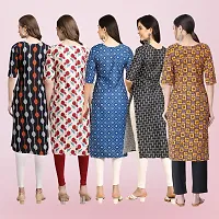 Women Stylish Crepe Printed Straight Kurta-thumb1