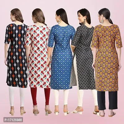 Women Stylish Crepe Printed Straight Kurta-thumb2