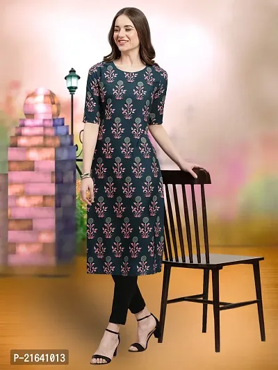 Fancy Crepe Printed Stitched Kurta For Women