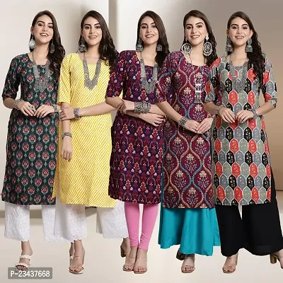 Fancy Crepe Kurtis For Women Pack Of 5