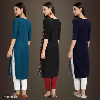 Fancy Crepe Kurtis for Women Pack Of 3-thumb2