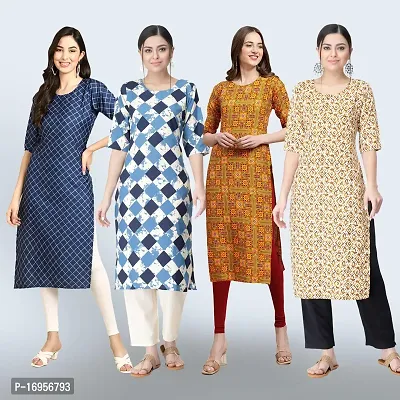 Women Stylish Crepe Straight Kurta-thumb0