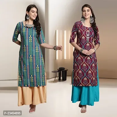 Fancy Rayon Kurtis For Women Pack Of 2