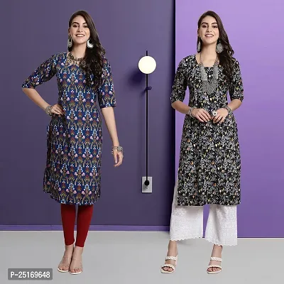 Fancy Crepe Kurtas For Women Pack Of 2