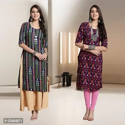 Fancy Rayon Kurtis For Women Pack Of 2