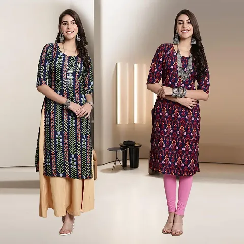 Fancy Rayon Kurtis For Women Pack Of 2