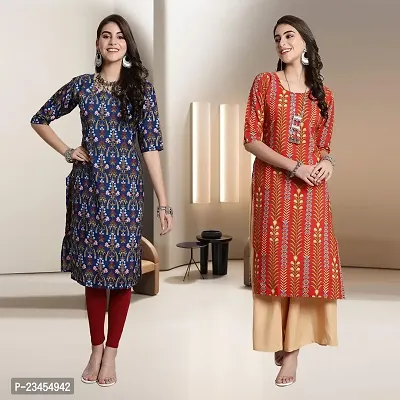 Fancy Rayon Kurtis For Women Pack Of 2