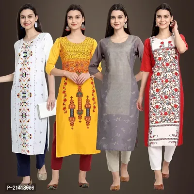 Fancy Crepe Kurtis for Women Pack Of 4-thumb0