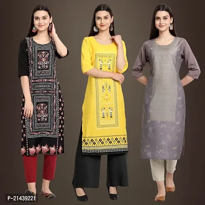 Fancy Crepe Kurtis for Women Pack Of 3-thumb0