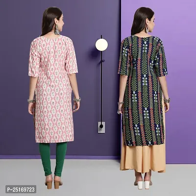 Fancy Crepe Kurtas For Women Pack Of 2-thumb2